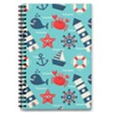 Seamless-pattern-nautical-icons-cartoon-style 5.5  x 8.5  Notebook View1