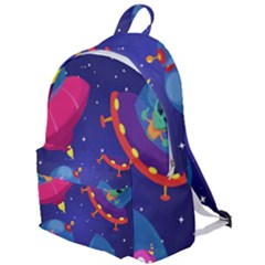 Cartoon-funny-aliens-with-ufo-duck-starry-sky-set The Plain Backpack by Salman4z