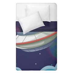 Ufo-alien-spaceship-galaxy Duvet Cover Double Side (single Size) by Salman4z