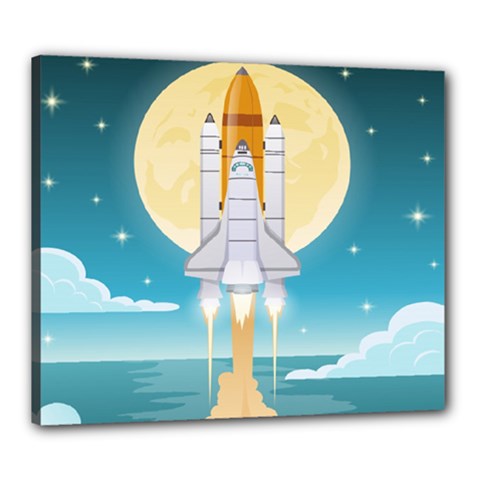 Space-exploration-illustration Canvas 24  X 20  (stretched) by Salman4z