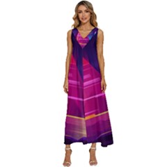 Egyptian-pyramids-night-landscape-cartoon V-neck Sleeveless Loose Fit Overalls by Salman4z