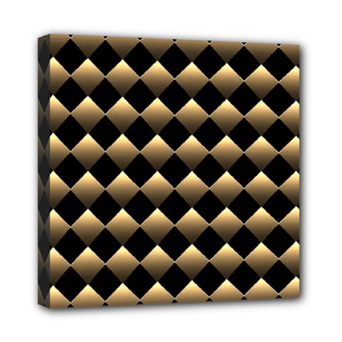 Golden Chess Board Background Mini Canvas 8  X 8  (stretched) by pakminggu