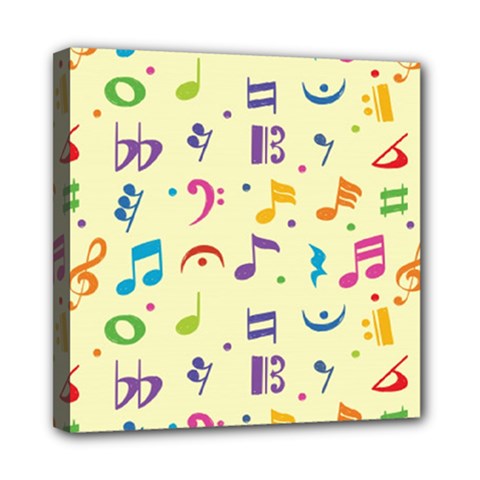 Seamless-pattern-musical-note-doodle-symbol Mini Canvas 8  X 8  (stretched) by Salman4z