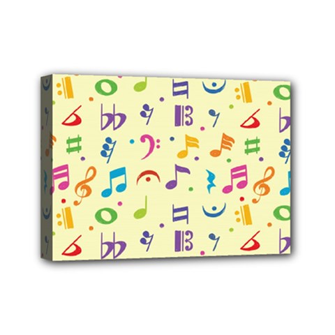 Seamless-pattern-musical-note-doodle-symbol Mini Canvas 7  X 5  (stretched) by Salman4z