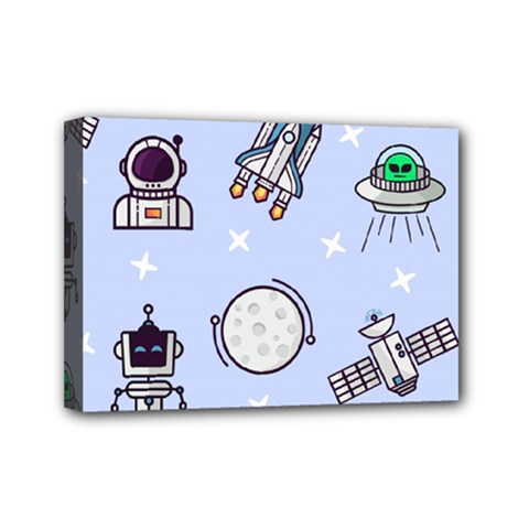 Seamless-pattern-with-space-theme Mini Canvas 7  X 5  (stretched) by Salman4z