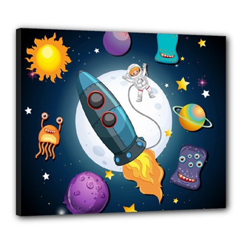 Spaceship-astronaut-space Canvas 24  X 20  (stretched) by Salman4z