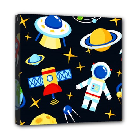 Space Seamless Pattern Mini Canvas 8  X 8  (stretched) by Salman4z