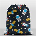 Seamless-adventure-space-vector-pattern-background Drawstring Bag (Small) View1