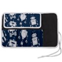 White-robot-blue-seamless-pattern Pen Storage Case (M) View2