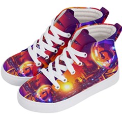 Far-future-human-colonization Kids  Hi-top Skate Sneakers by Salman4z