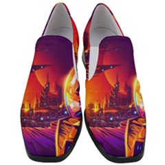 Far-future-human-colonization Women Slip On Heel Loafers by Salman4z