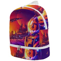 Far-future-human-colonization Zip Bottom Backpack by Salman4z
