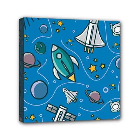 About-space-seamless-pattern Mini Canvas 6  X 6  (stretched) by Salman4z