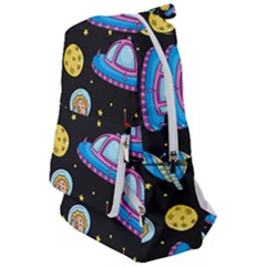 Seamless-pattern-with-space-objects-ufo-rockets-aliens-hand-drawn-elements-space Travelers  Backpack by Salman4z