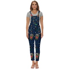 Monster-alien-pattern-seamless-background Women s Pinafore Overalls Jumpsuit by Salman4z