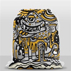 Crazy-abstract-doodle-social-doodle-drawing-style Drawstring Bag (small) by Salman4z