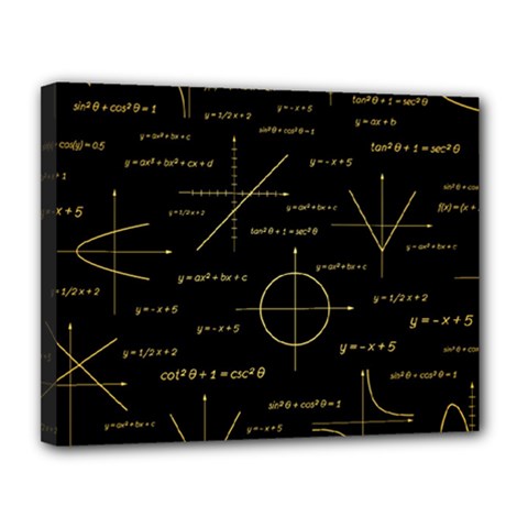 Abstract-math Pattern Canvas 14  X 11  (stretched) by Salman4z