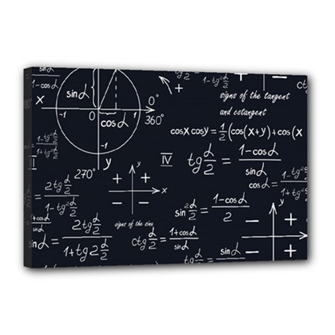 Mathematical-seamless-pattern-with-geometric-shapes-formulas Canvas 18  X 12  (stretched) by Salman4z