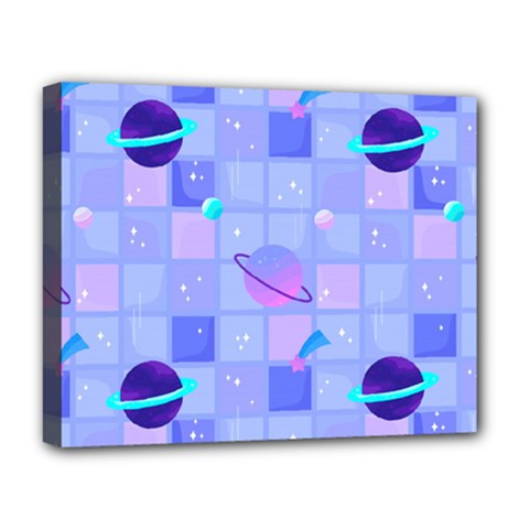 Seamless-pattern-pastel-galaxy-future Deluxe Canvas 20  X 16  (stretched) by Salman4z