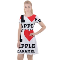 I Love Apple Caramel Cap Sleeve Velour Dress  by ilovewhateva