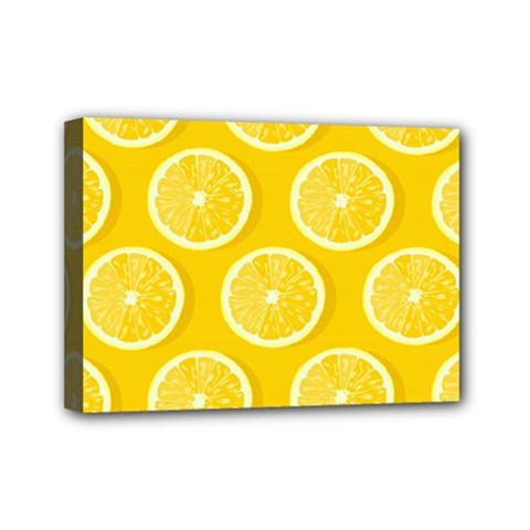 Lemon-fruits-slice-seamless-pattern Mini Canvas 7  X 5  (stretched) by Salman4z