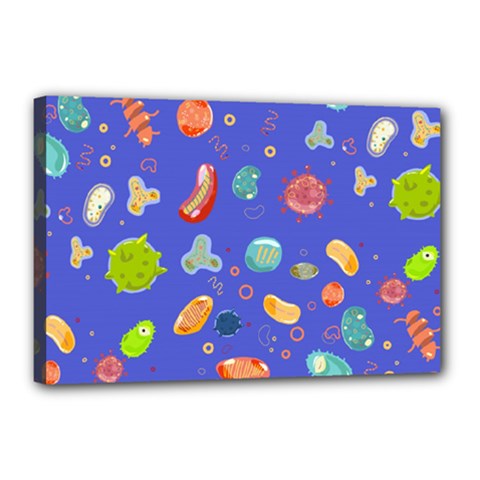 Virus-seamless-pattern Canvas 18  X 12  (stretched) by Salman4z