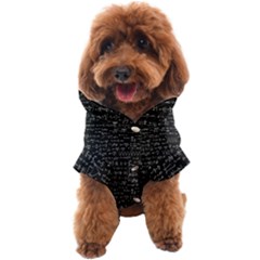 Math-equations-formulas-pattern Dog Coat by Salman4z