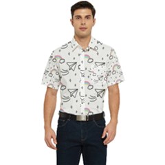 Cute-art-print-pattern Men s Short Sleeve Pocket Shirt  by Salman4z