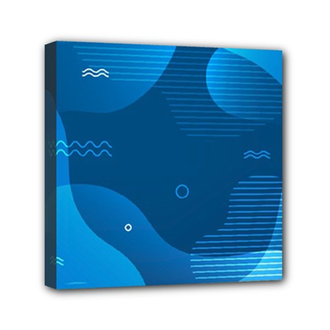 Abstract-classic-blue-background Mini Canvas 6  X 6  (stretched) by Salman4z