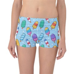 Cute-kawaii-ice-cream-seamless-pattern Reversible Boyleg Bikini Bottoms by Salman4z