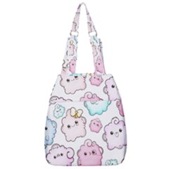 Cute-doodle-cartoon-seamless-pattern Center Zip Backpack by Salman4z