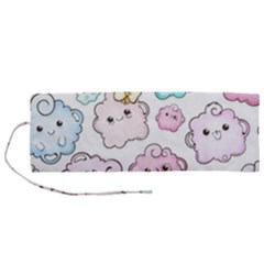 Cute-doodle-cartoon-seamless-pattern Roll Up Canvas Pencil Holder (m) by Salman4z