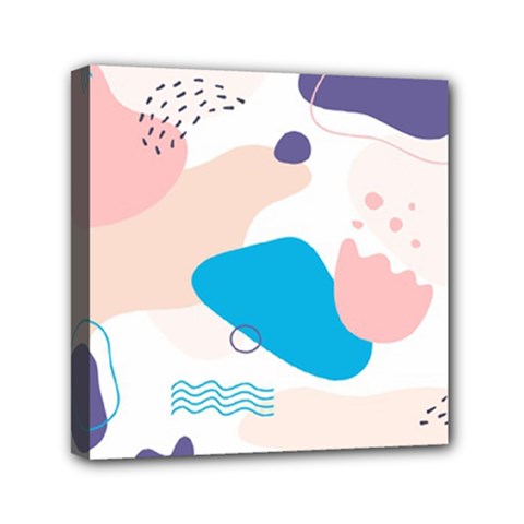Hand-drawn-abstract-organic-shapes-background Mini Canvas 6  X 6  (stretched) by Salman4z