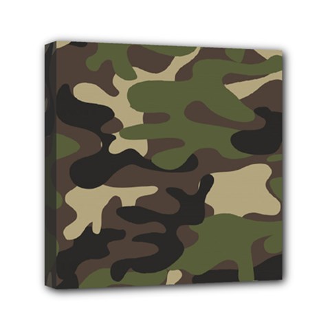 Texture-military-camouflage-repeats-seamless-army-green-hunting Mini Canvas 6  X 6  (stretched) by Salman4z