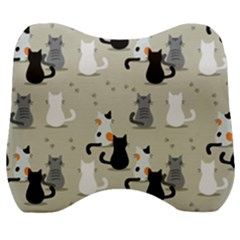Cute-cat-seamless-pattern Velour Head Support Cushion by Salman4z