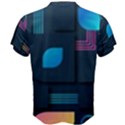 Gradient Geometric Shapes Dark Background Men s Cotton Tee View2