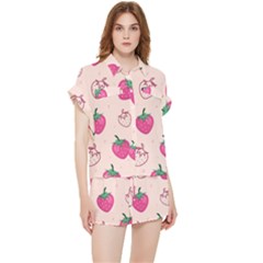 Seamless-strawberry-fruit-pattern-background Chiffon Lounge Set by Salman4z
