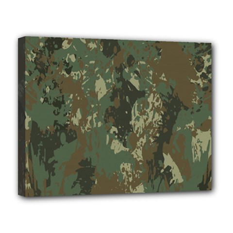 Camouflage-splatters-background Canvas 14  X 11  (stretched) by Salman4z