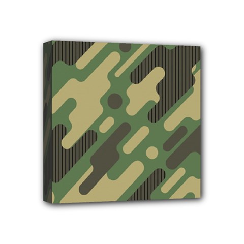 Camouflage-pattern-background Mini Canvas 4  X 4  (stretched) by Salman4z