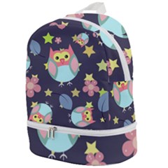 Owl-stars-pattern-background Zip Bottom Backpack by Salman4z