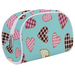 Seamless Pattern With Heart Shaped Cookies With Sugar Icing Make Up Case (medium) by pakminggu