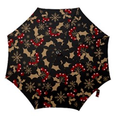 Christmas Pattern With Snowflakes Berries Hook Handle Umbrellas (medium) by pakminggu
