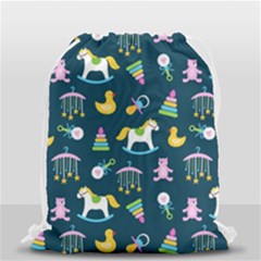 Cute Babies Toys Seamless Pattern Drawstring Bag (small) by pakminggu