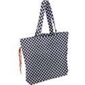 Black And White Checkerboard Background Board Checker Drawstring Tote Bag View2