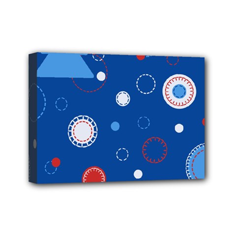 Christmas Pattern Tree Design Mini Canvas 7  X 5  (stretched) by pakminggu