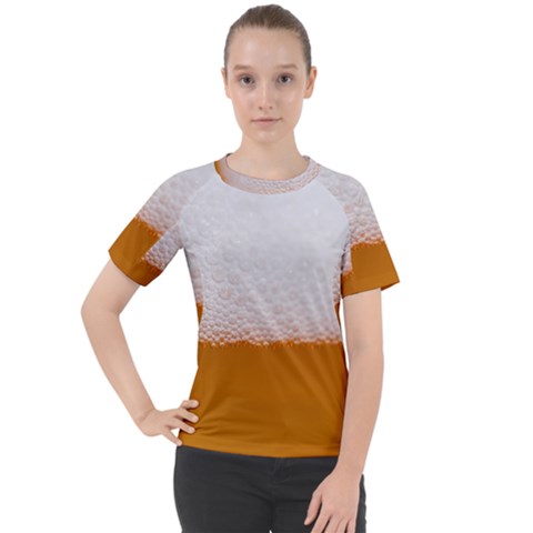Beer Foam Bubbles Alcohol Glass Women s Sport Raglan Tee by pakminggu