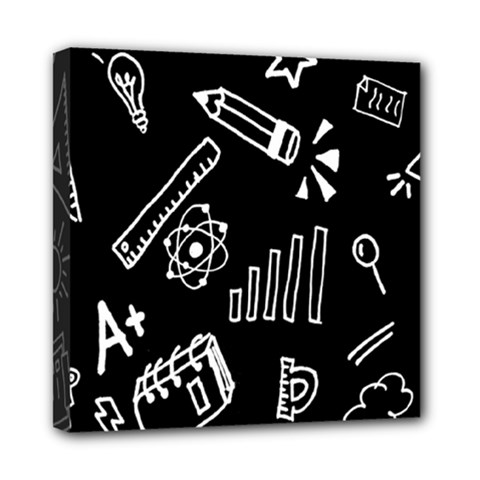 Knowledge Drawing Education Science Mini Canvas 8  X 8  (stretched) by pakminggu
