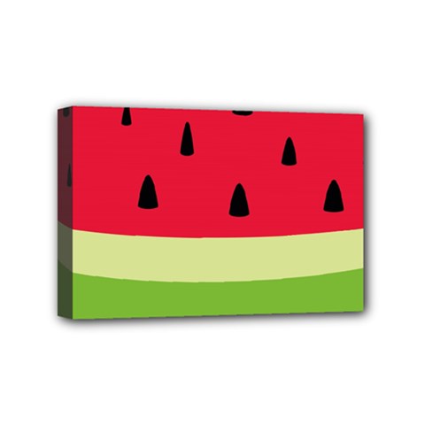 Watermelon Fruit Food Healthy Vitamins Nutrition Mini Canvas 6  X 4  (stretched) by pakminggu