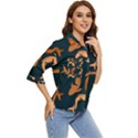 Background Pattern Texture Design Wallpaper Fish Women s Quarter Sleeve Pocket Shirt View2