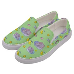 Elephant Sleeping Elephants Background Men s Canvas Slip Ons by pakminggu